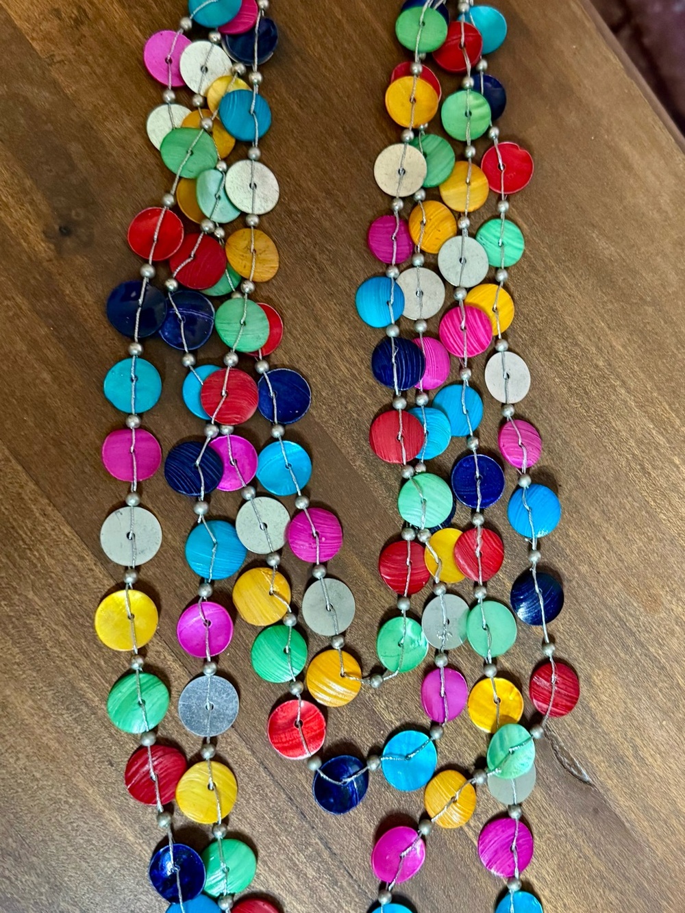 Colorful Multidisc Layered Necklace for Women
